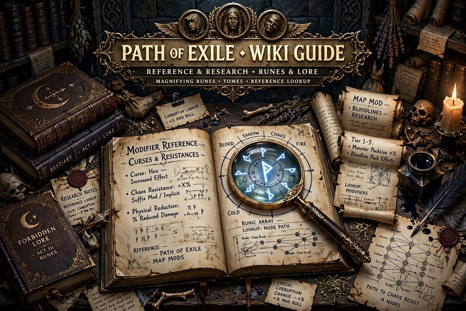 PoE wiki guide featured image showing a reference and research theme"